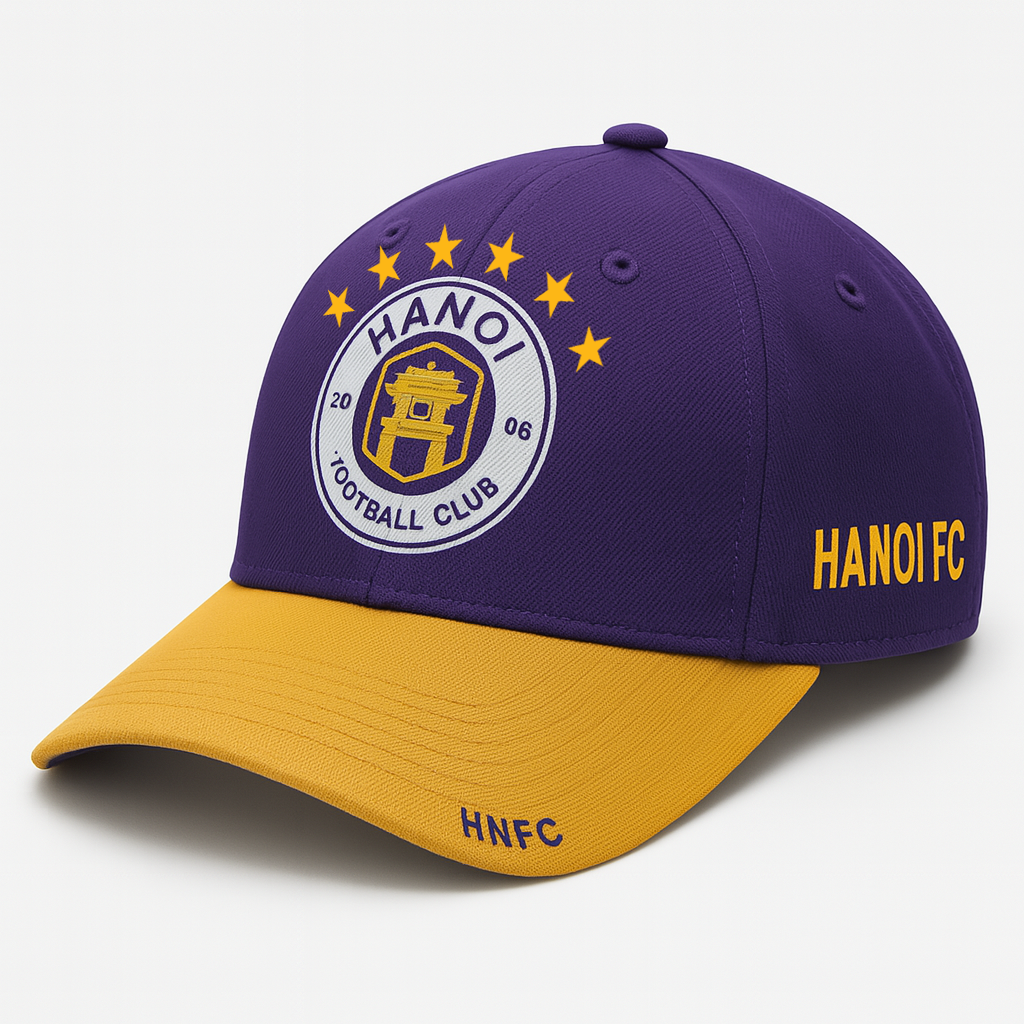 Mũ lưỡi trai logo Hà Nội FC - Màu vàng tím (Chiếc)