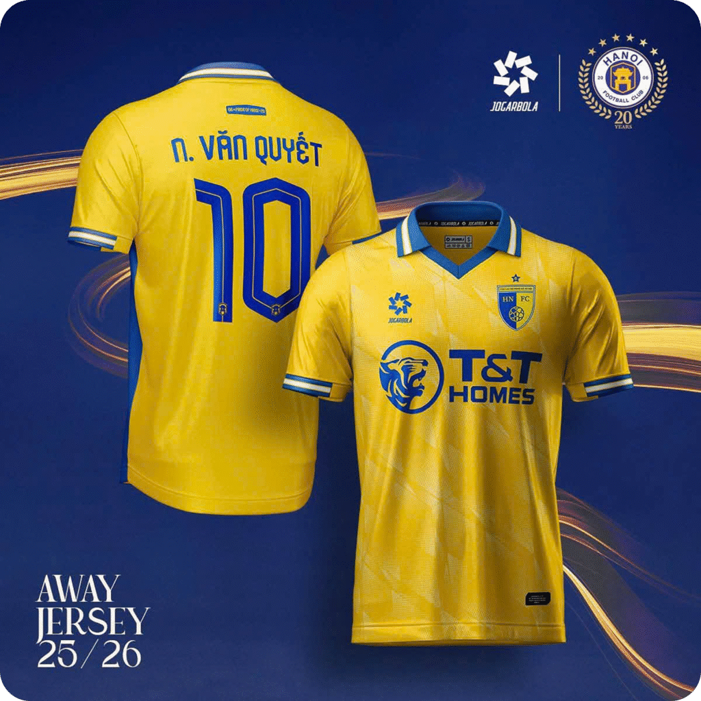 Áo thi đấu Hà Nội FC - Màu vàng