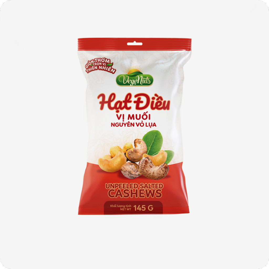 Hạt điều vỏ lụa rang muối