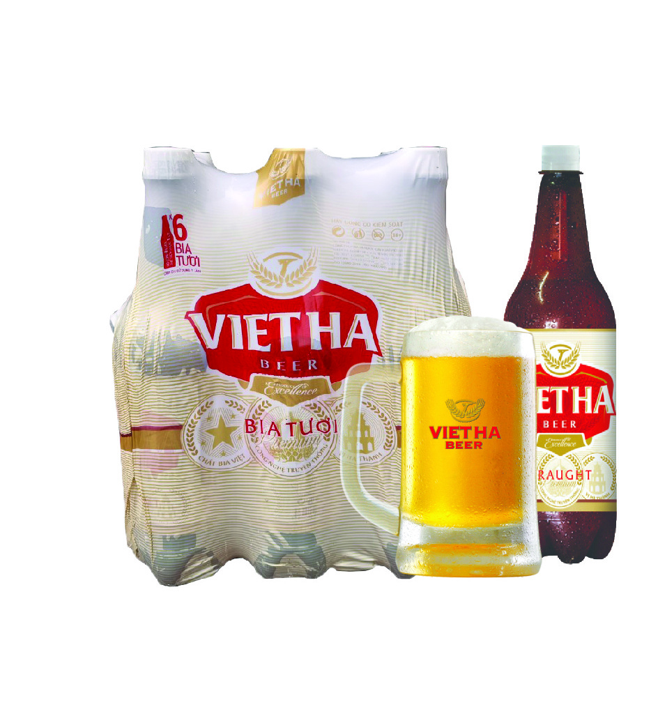 Bia tươi Việt Hà (pack 06 -1000ml)