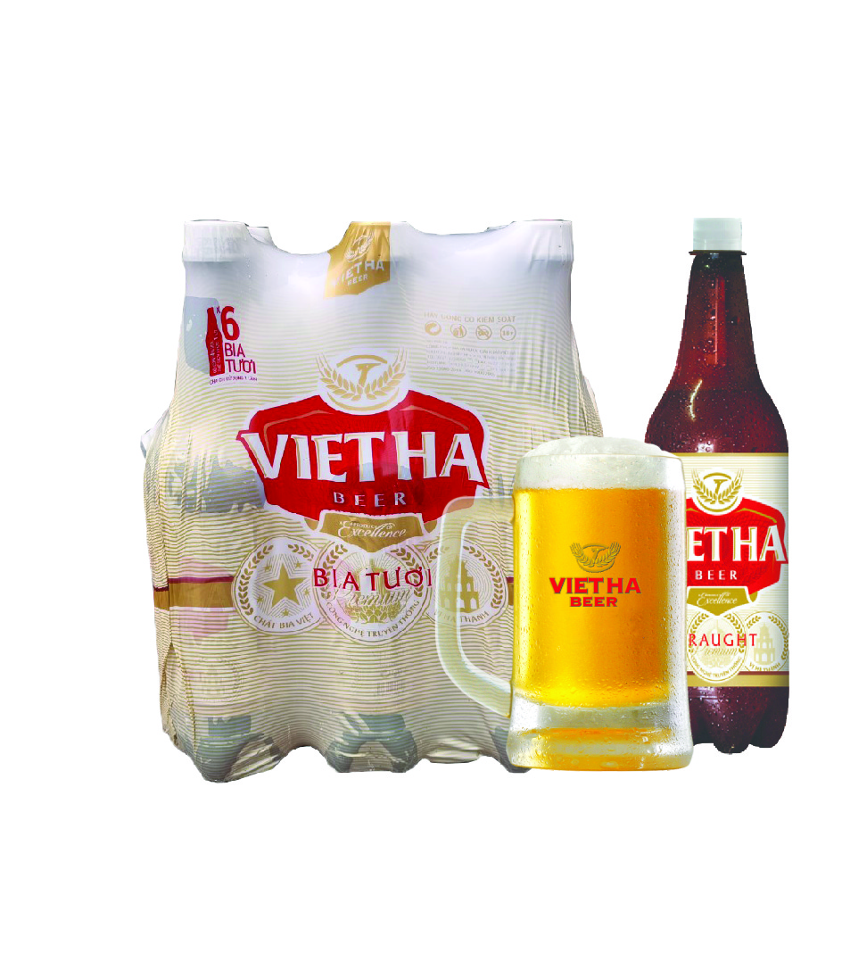 Bia tươi Việt Hà (pack 06 -1000ml)