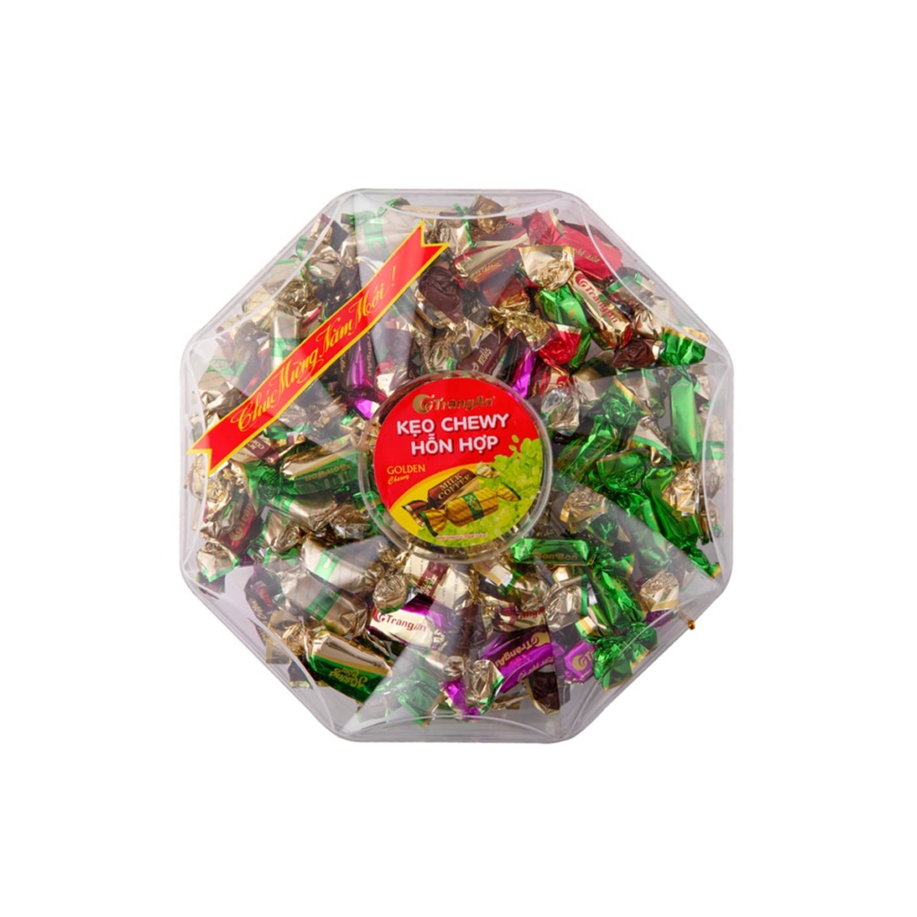 KẸO CHEW HỘP TRÒN HOA 300G