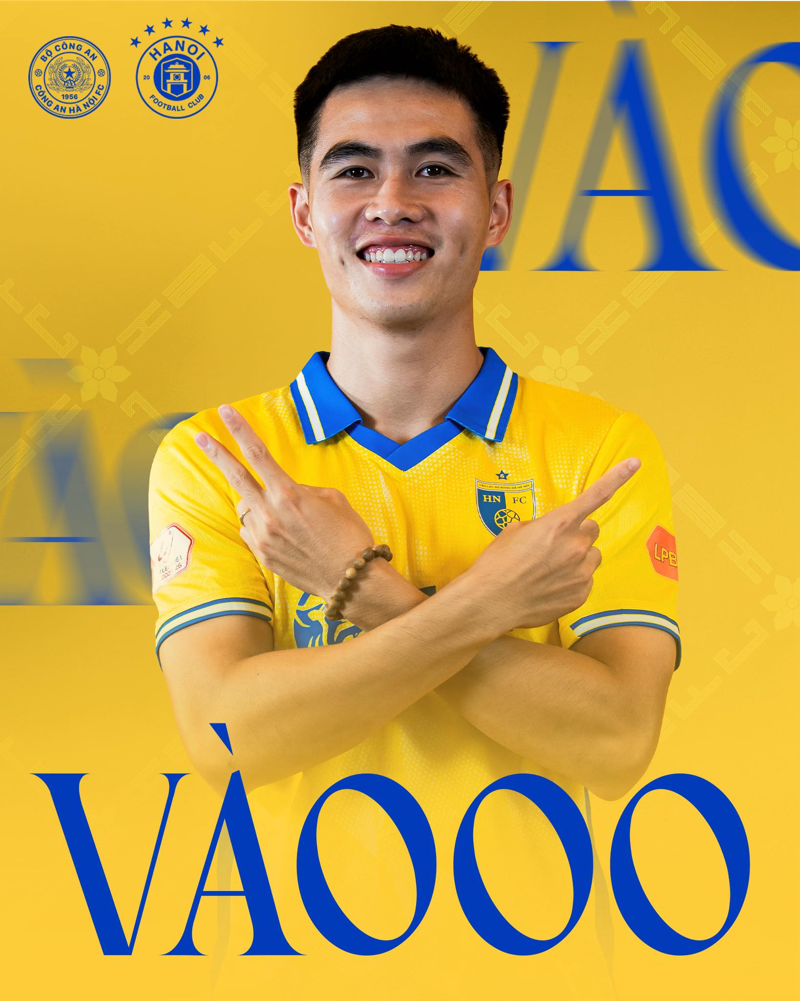 Bộ thi đấu CLB Hà Nội 25/26 Bản Fan MJ-E4202 - Vàng