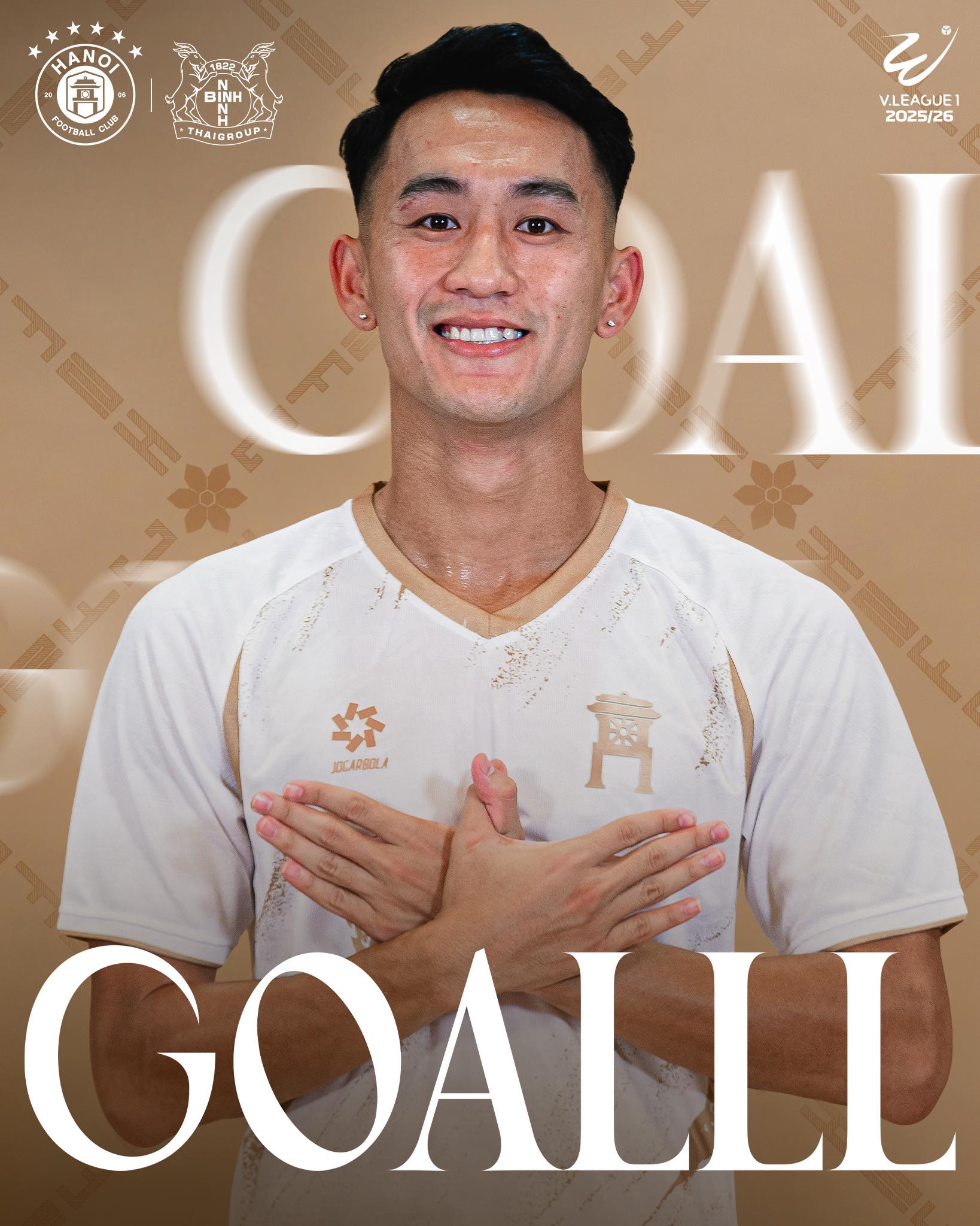 Bộ thi đấu CLB Hà Nội 25/26 Bản Fan MJ-E4202 - Trắng