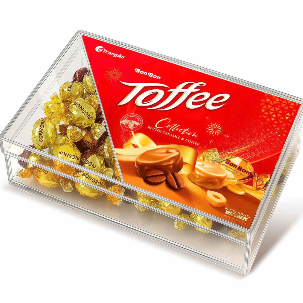 Kẹo Toffee HH hộp chữ nhật 245gr