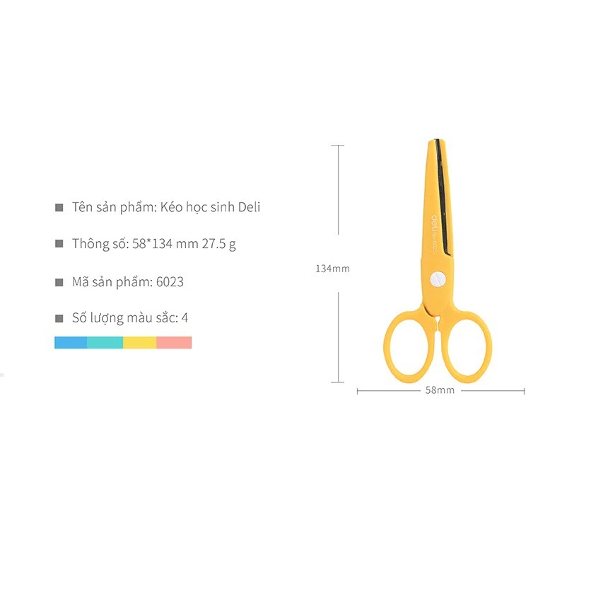 Kéo học sinh Deli 6023 - Ảnh 2