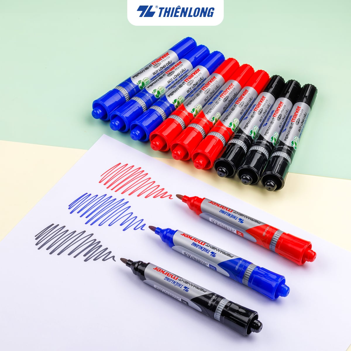 Bút lông dầu Thiên Long PM-09 - Ảnh 2