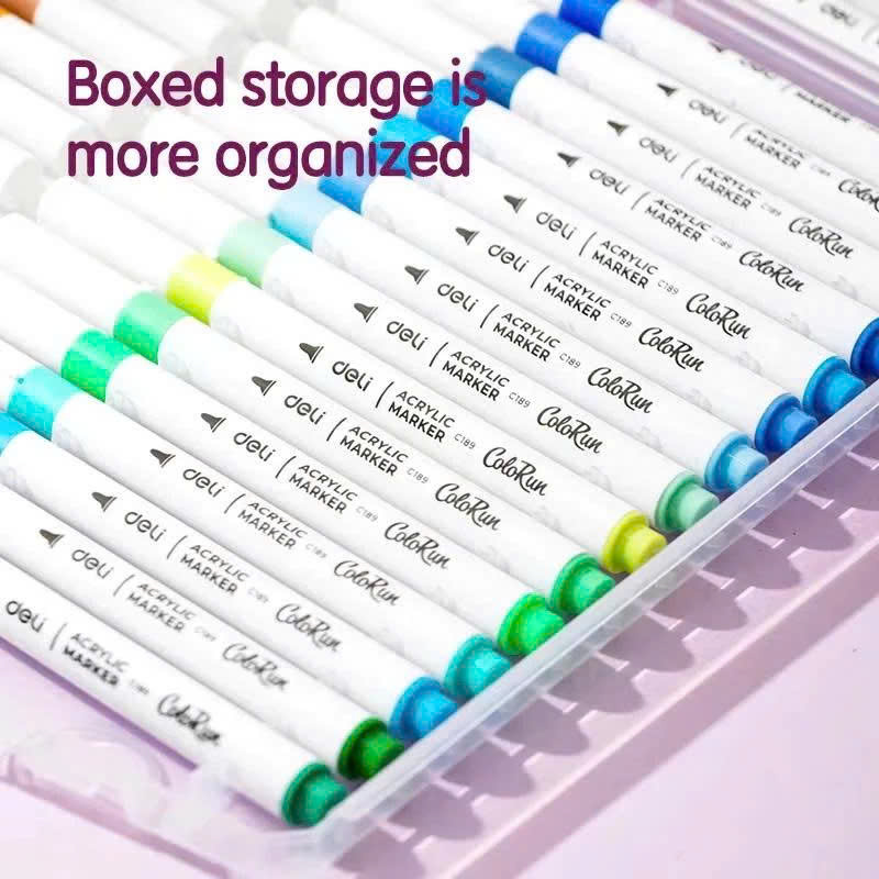 Bút dạ màu Marker Deli C189 60 màu - Ảnh 2