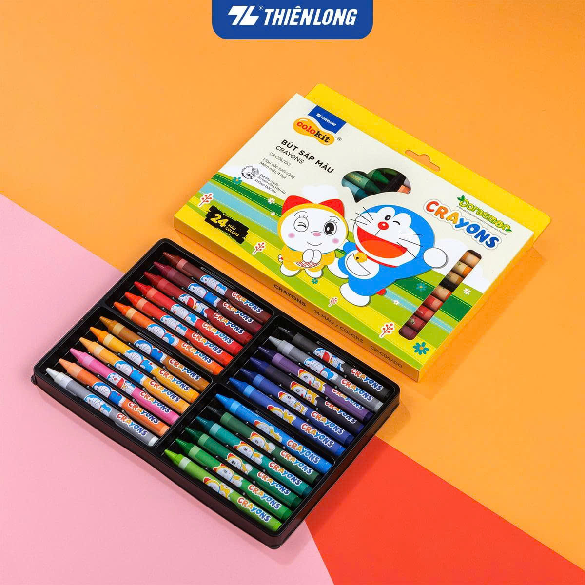 Bút sáp Thiên Long CR C06 Doraemon 24 màu - Ảnh 3