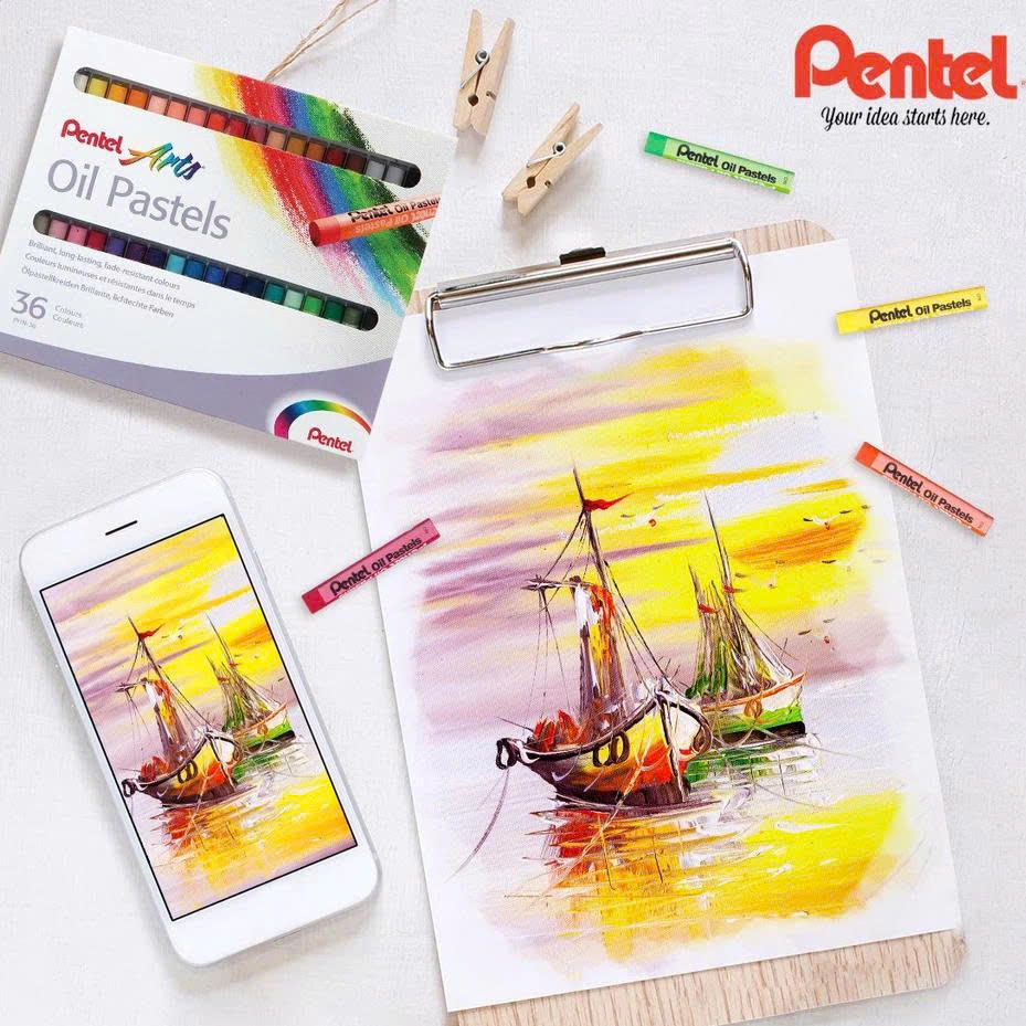 Sáp dầu Pentel 36 màu PHN-36AS - Ảnh 2