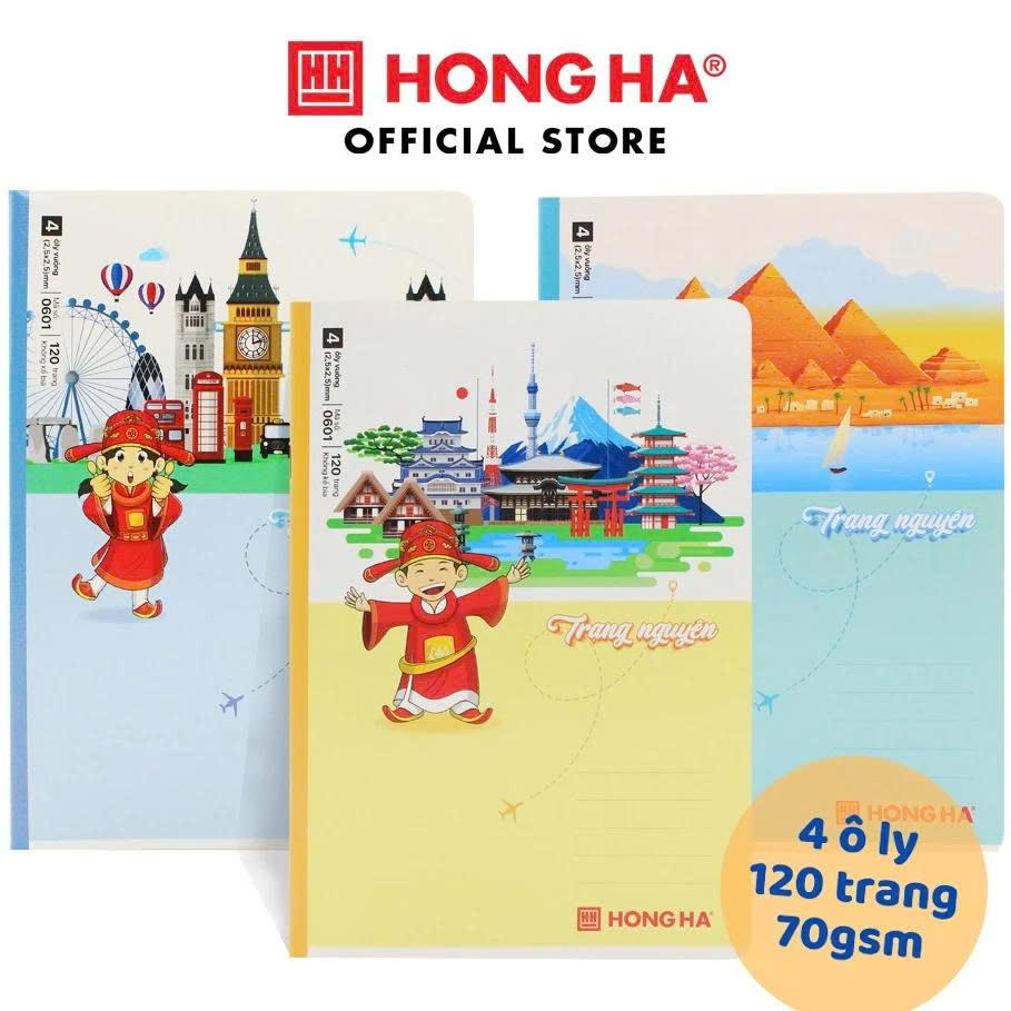 Vở ô li 120T school trạng nguyên Hồng Hà HH: 0601