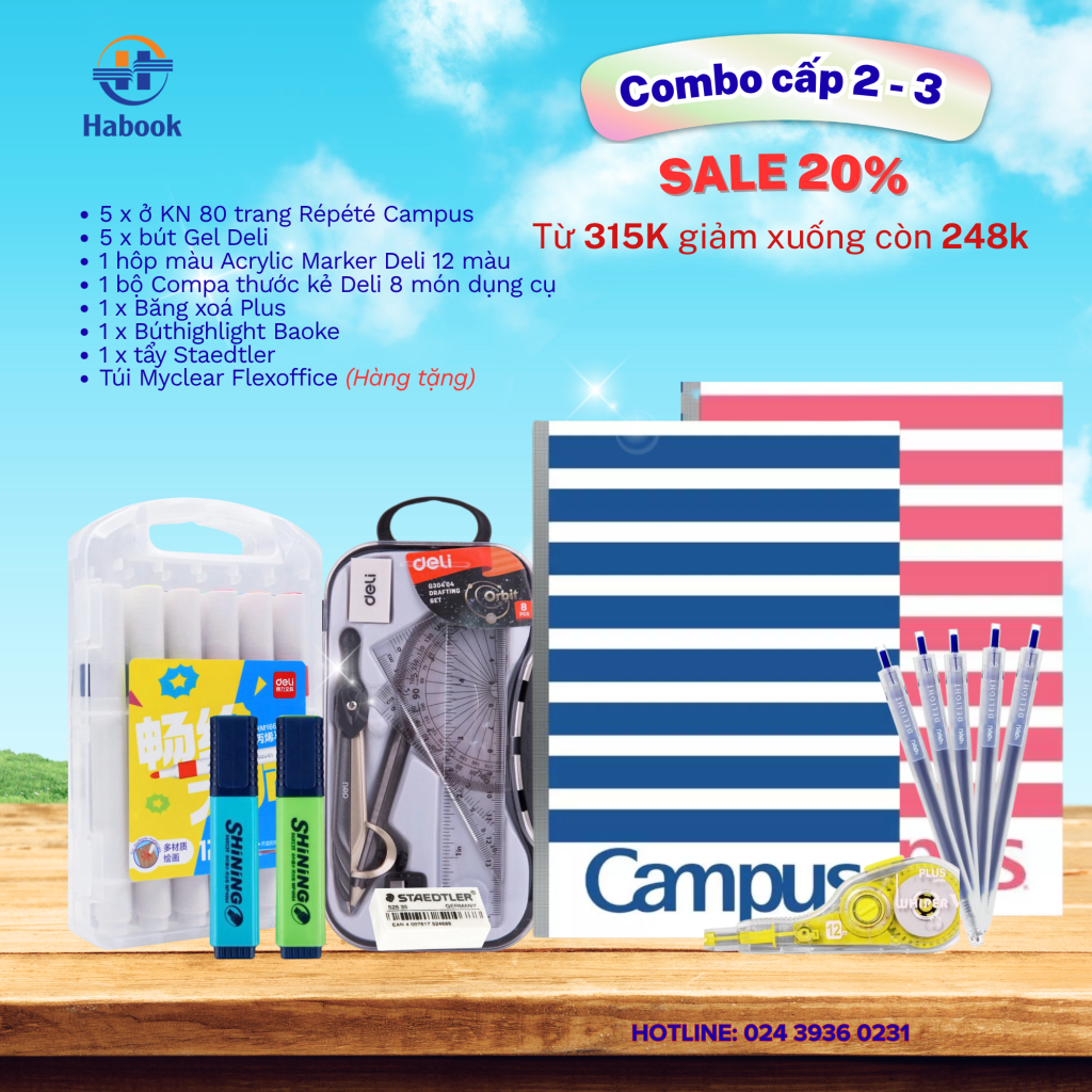 Set quà Cấp 2, 3 - 248k