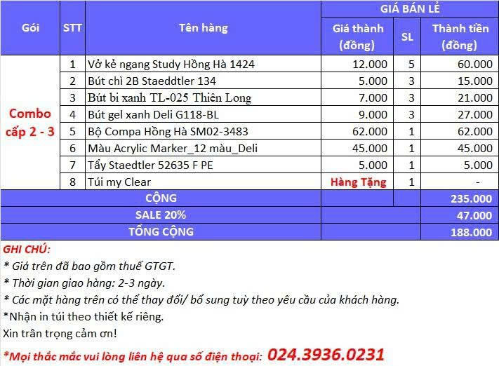 Set quà Cấp 2, 3 - 188k - Ảnh 2